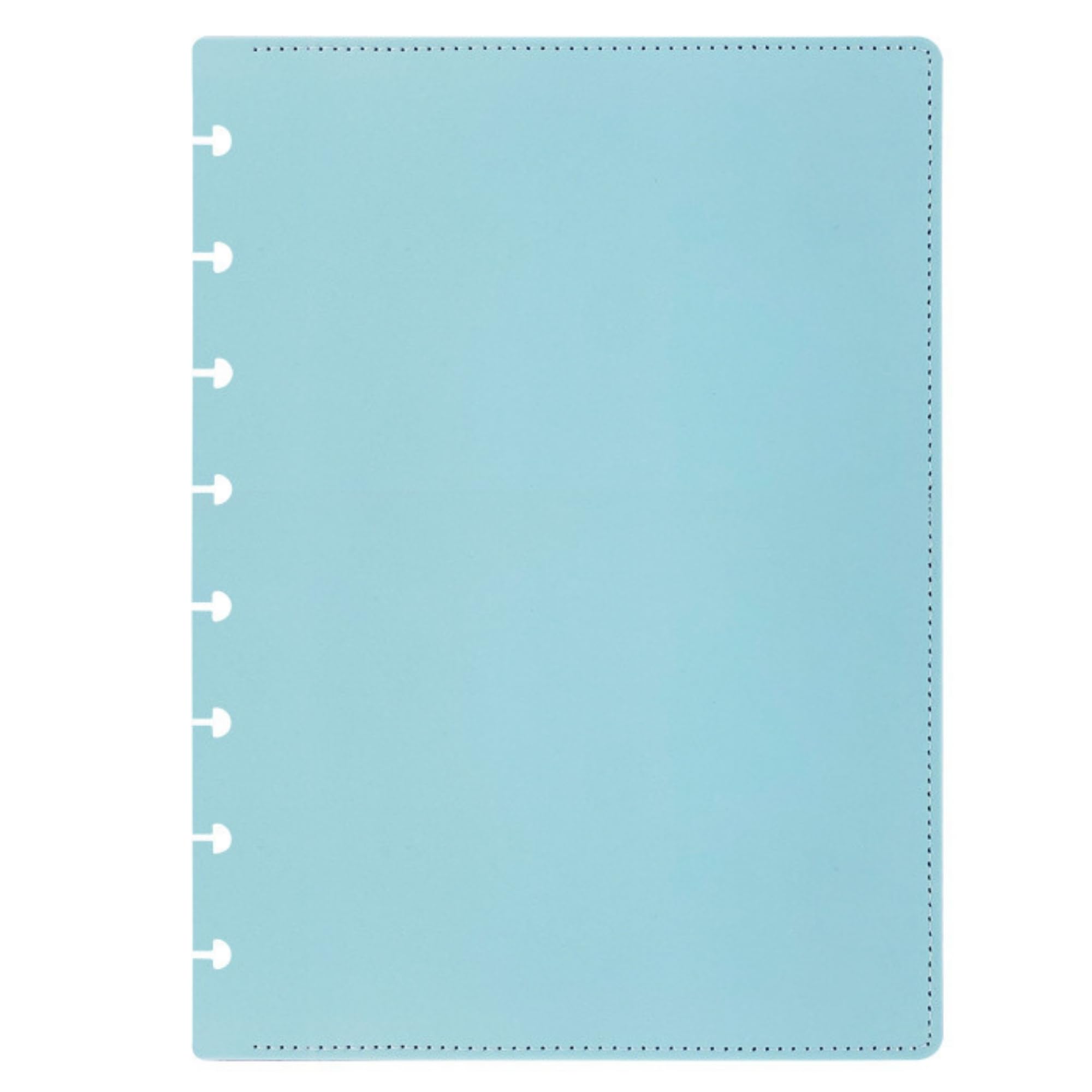 ITSYHPRO A5 Size Discbound Journal PU Leather Covers(1 Pair) Compatible with Notebook and Planner(Light Blue,A5)