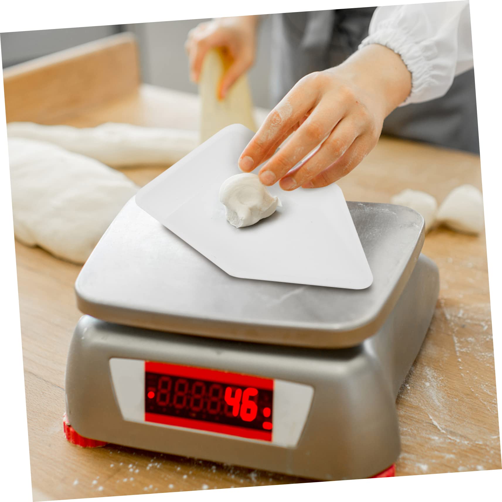 HOMOCONO 10pcs Weighing Boat Safrisor The Lab Labrynths Labtop Laboratory Supplies Disposable Weighing Trays Plate Base Pour Plastic Weighing Dish Anti-Static Weighing Tray White