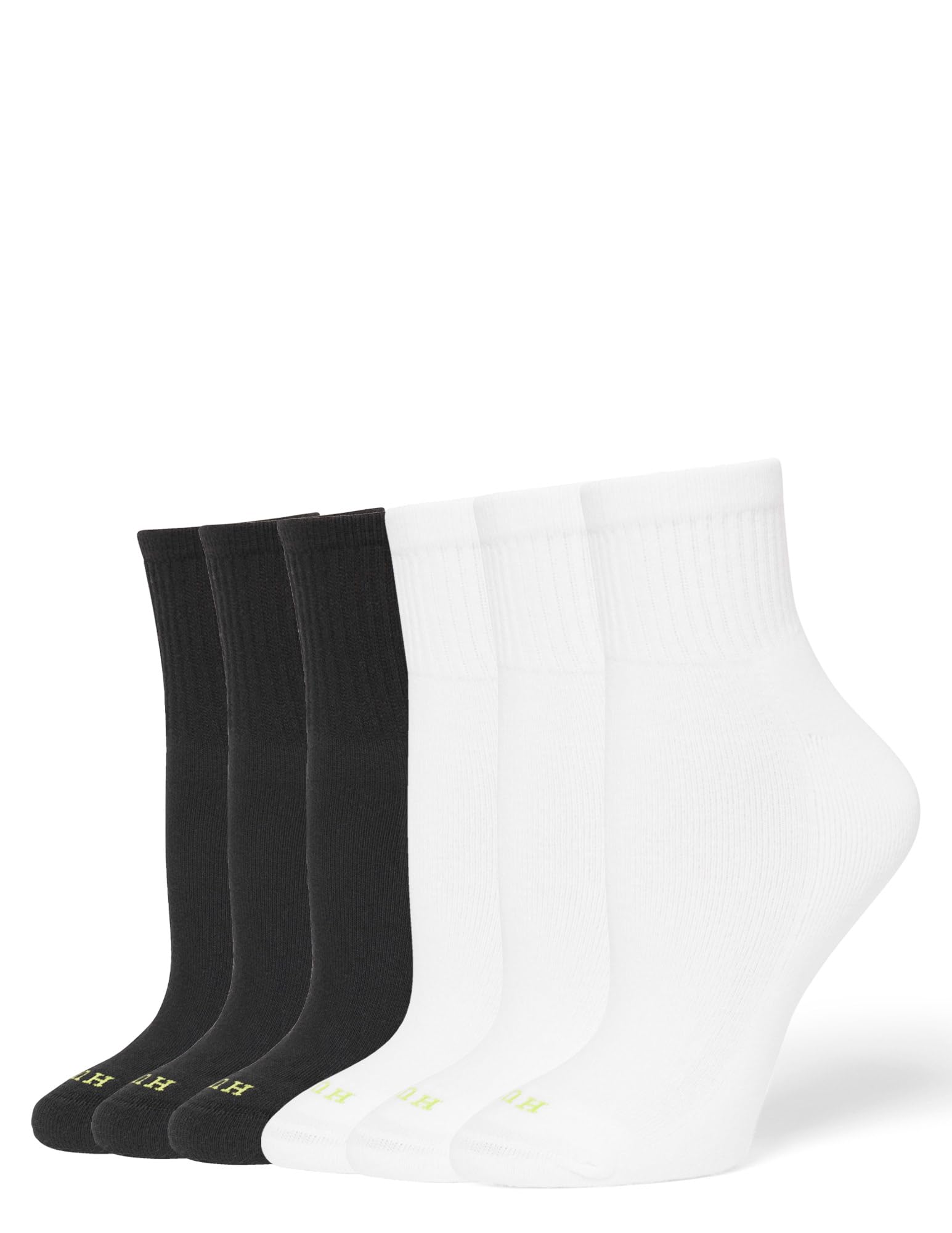 HUE Womens Mini Crew Sock 6-pack