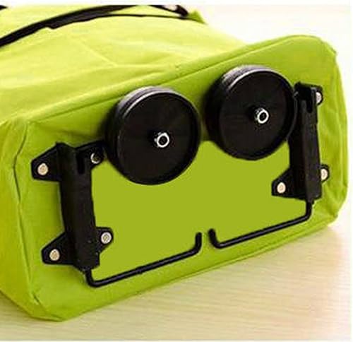 Miniatura 3 de Bolsa de carrito de comestibles con ruedas, bolsa extraíble y carretilla personal con ruedas, plegable, portátil, ideal para compras, viajes, cocina