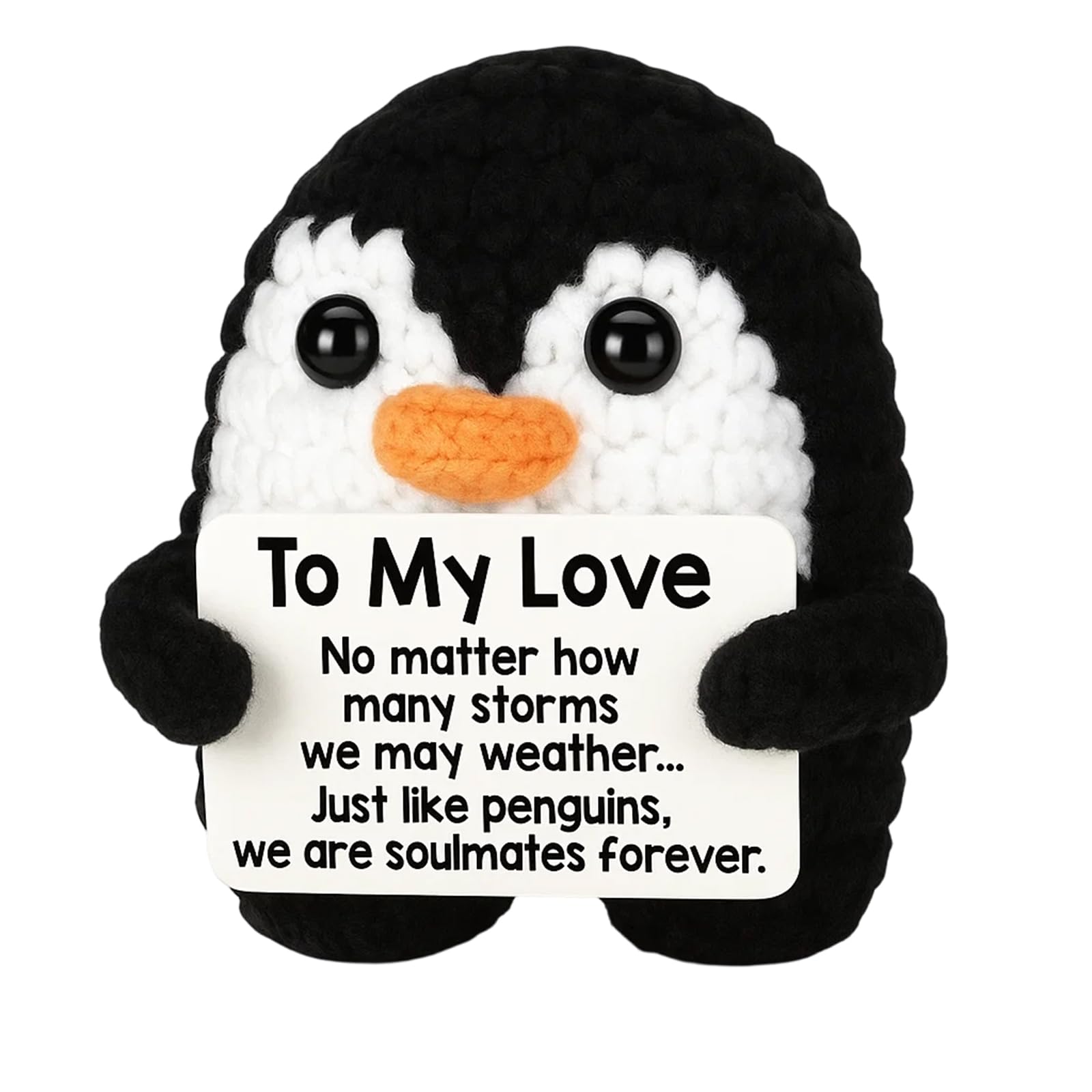 GxouQcn Penguin Gifts, Crochet Penguin Teddy, Pocket Hug, Cute Romantic Penguin for Valentine's Day, I Love You Anniversary, Birthday, Wedding, Gift for Couples