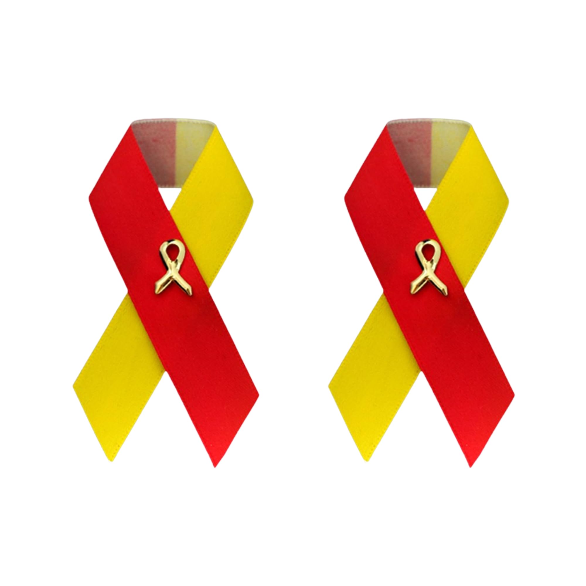 1/2/5/10/25/50/100pcs Satin Awareness Ribbon Pins (Pick your color), for Cancer &amp; Disease Awareness, Bulk Quantities for Fundraising, Events, Gift Giving