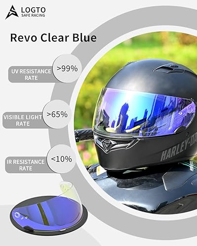 Miniatura 5 de Visor de Repuesto para Casco de Moto, Protector de Visera para Casco Star RS-1 Vortex Qualifier Revolver, Accesorios Universales