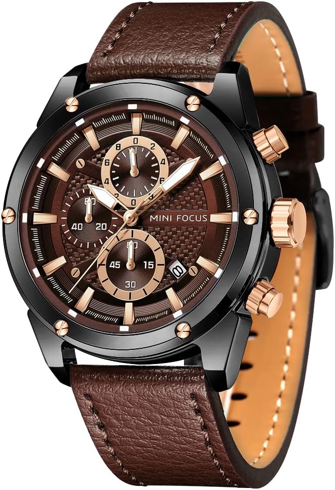 AIMES Mens Watches for Men Casual Chronograph Waterproof Sport Military Watch Analog Quartz Movement Stylish Luxury Dress Wrist Watch Elegant Gift Watch for Men