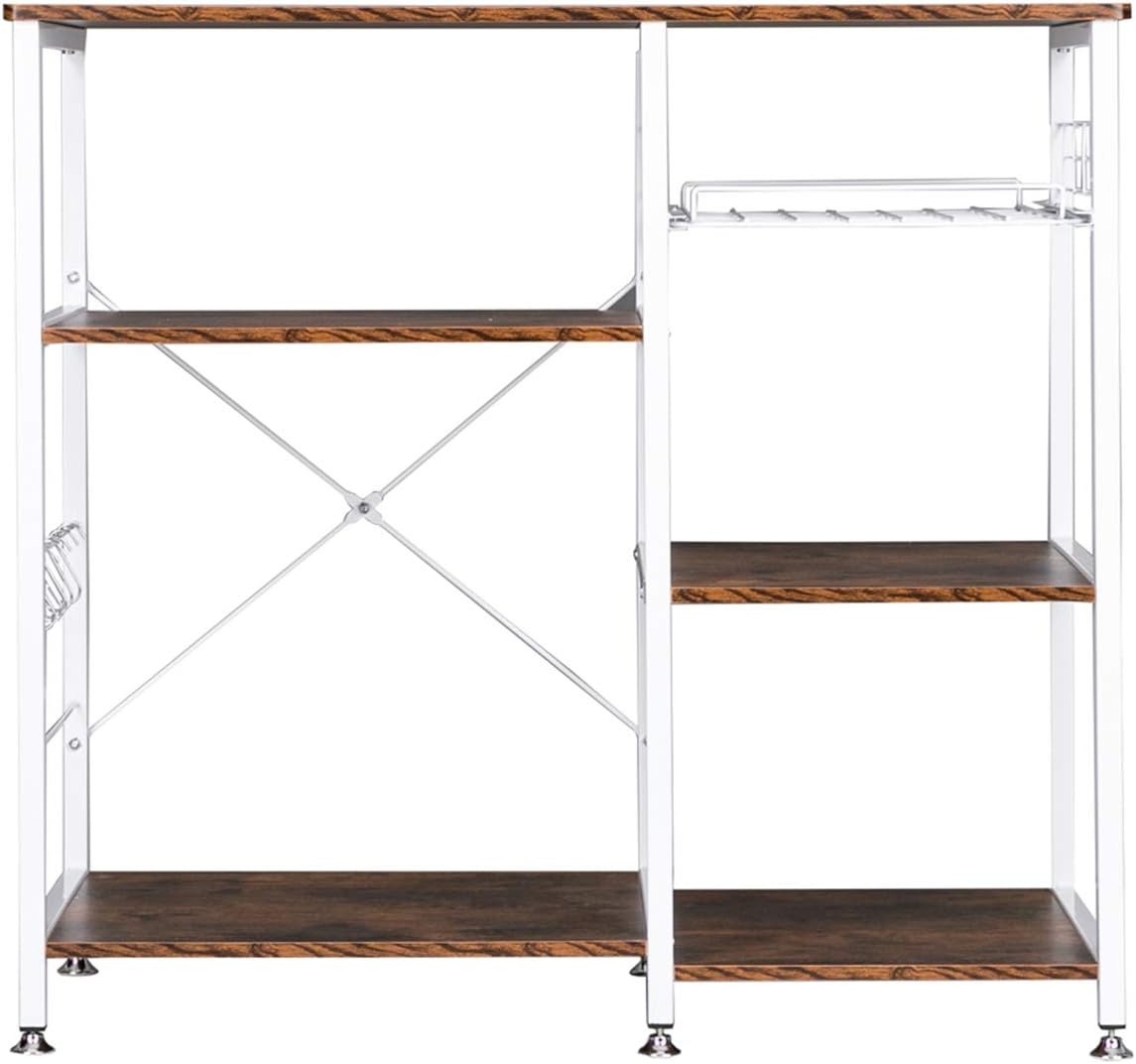 3-Tier Industrial Kitchen Baker's Rack Utility Microwave Oven Stand Storage Cart Workstation Shelf Utility Storage Organizer Shelf Rack MITPATY