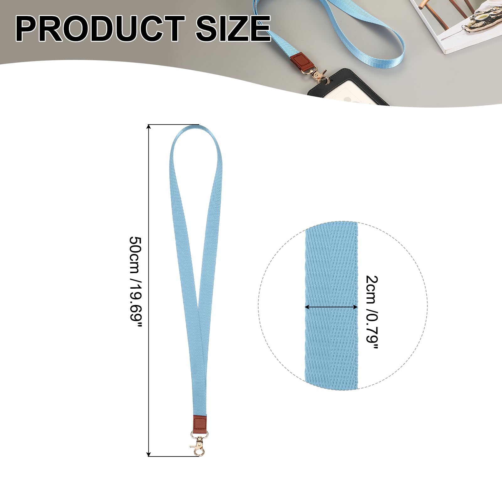 PATIKIL Key Lanyard, Modern Neck Lanyards Strap ID Badges Holder - Image 2