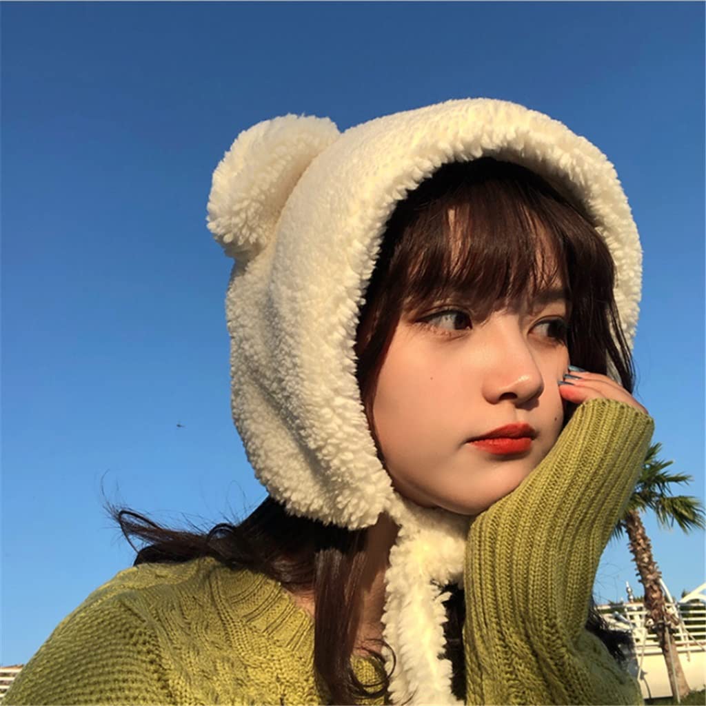 Fini le froid avec ce bonnet en laine pour femme doublé chaud de style étudiant