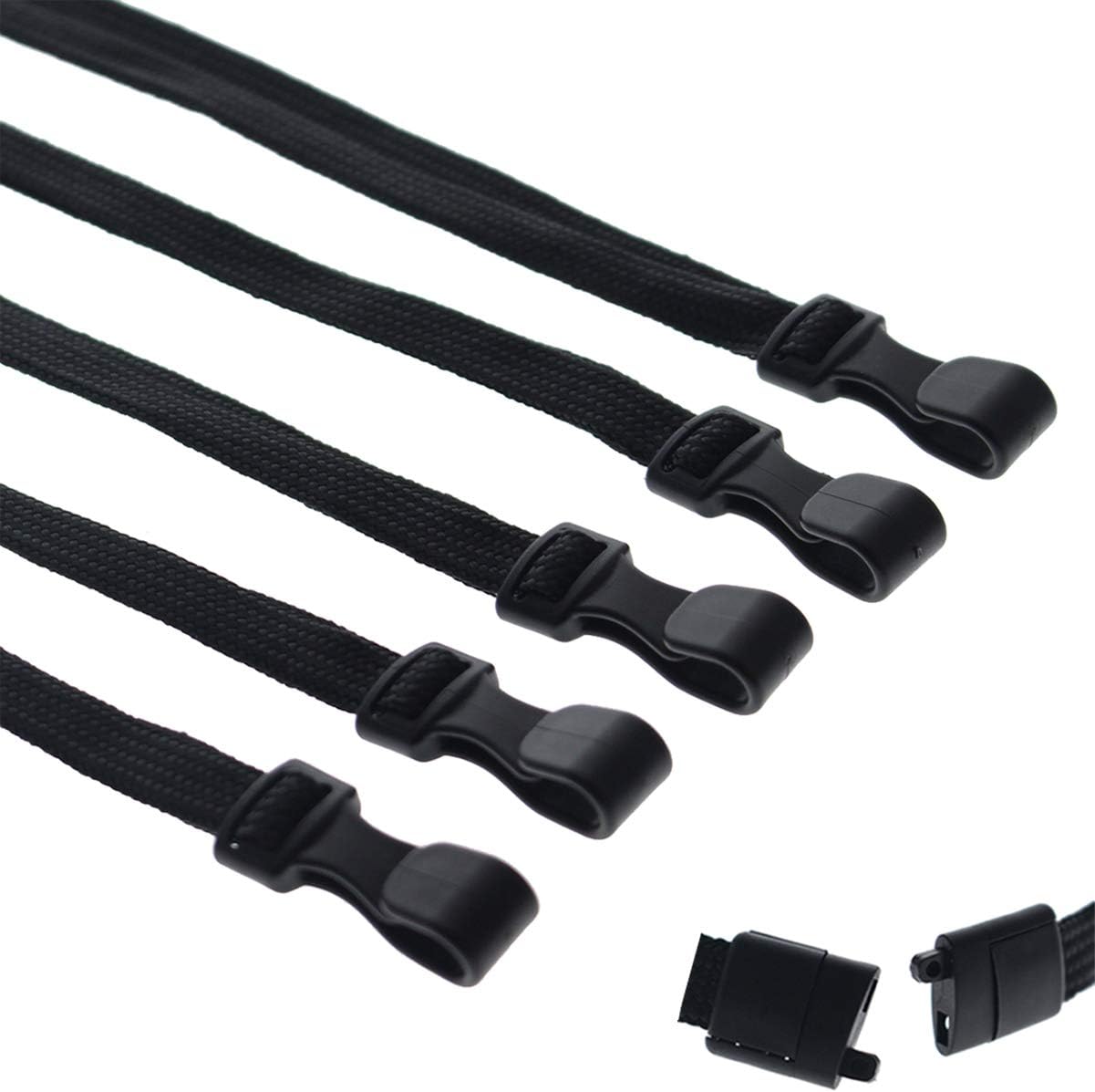Specialist ID MRI Safe ID Lanyards (No Metal) with Plastic No Twist Clip & Safety Breakaway Clasp - Badge Holder