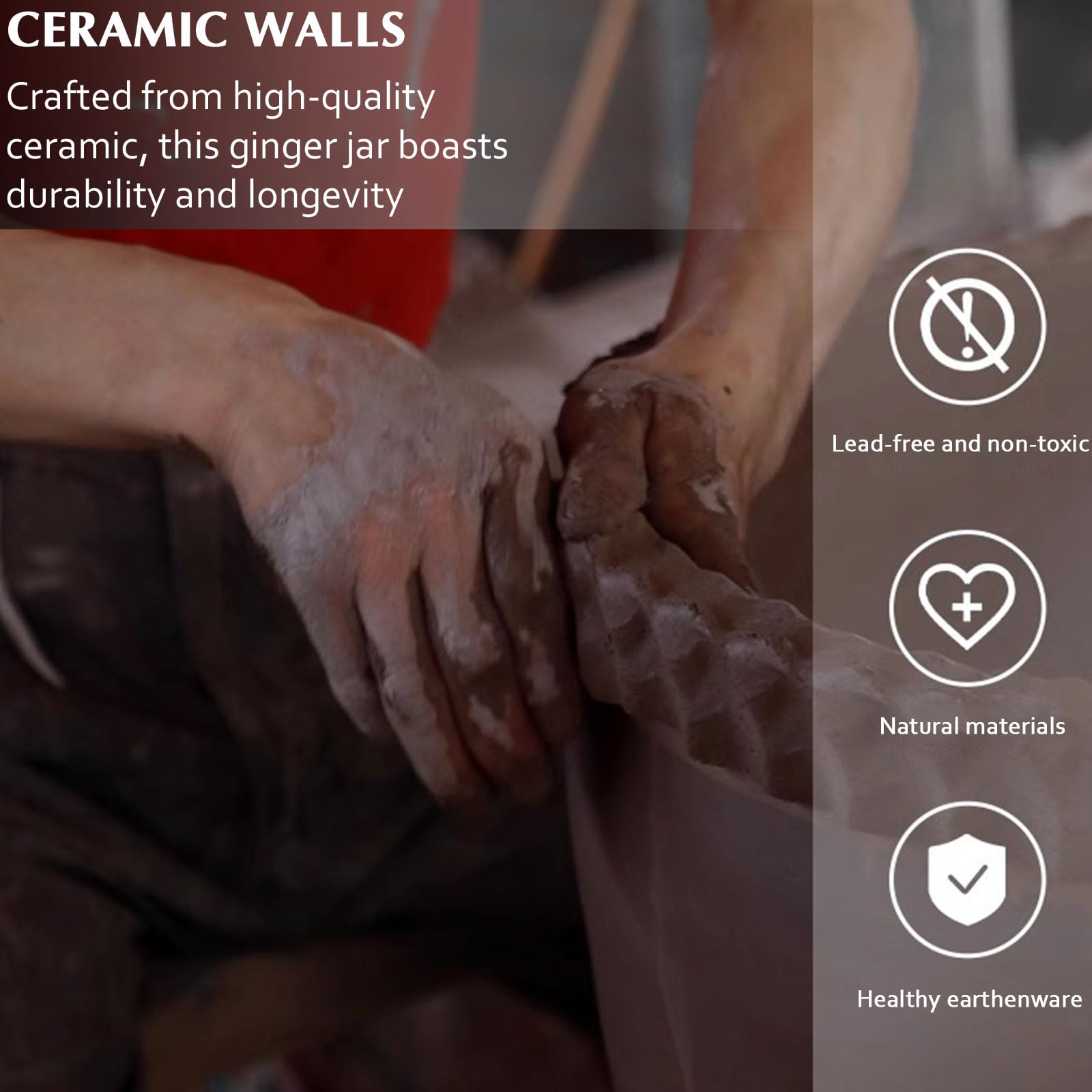 Ceramiczny słoik do fermentacji - słoik na ogórki kiszone i fermentację z uszczelnioną pokrywką(5L)
