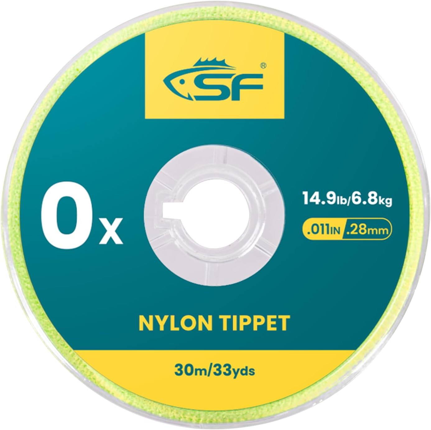 SF Clear Nylon Tippet Line with Holder Fly Fishing Tippets Leaders Trout 0X 1X 2X 3X 4X 5X 6X 7X