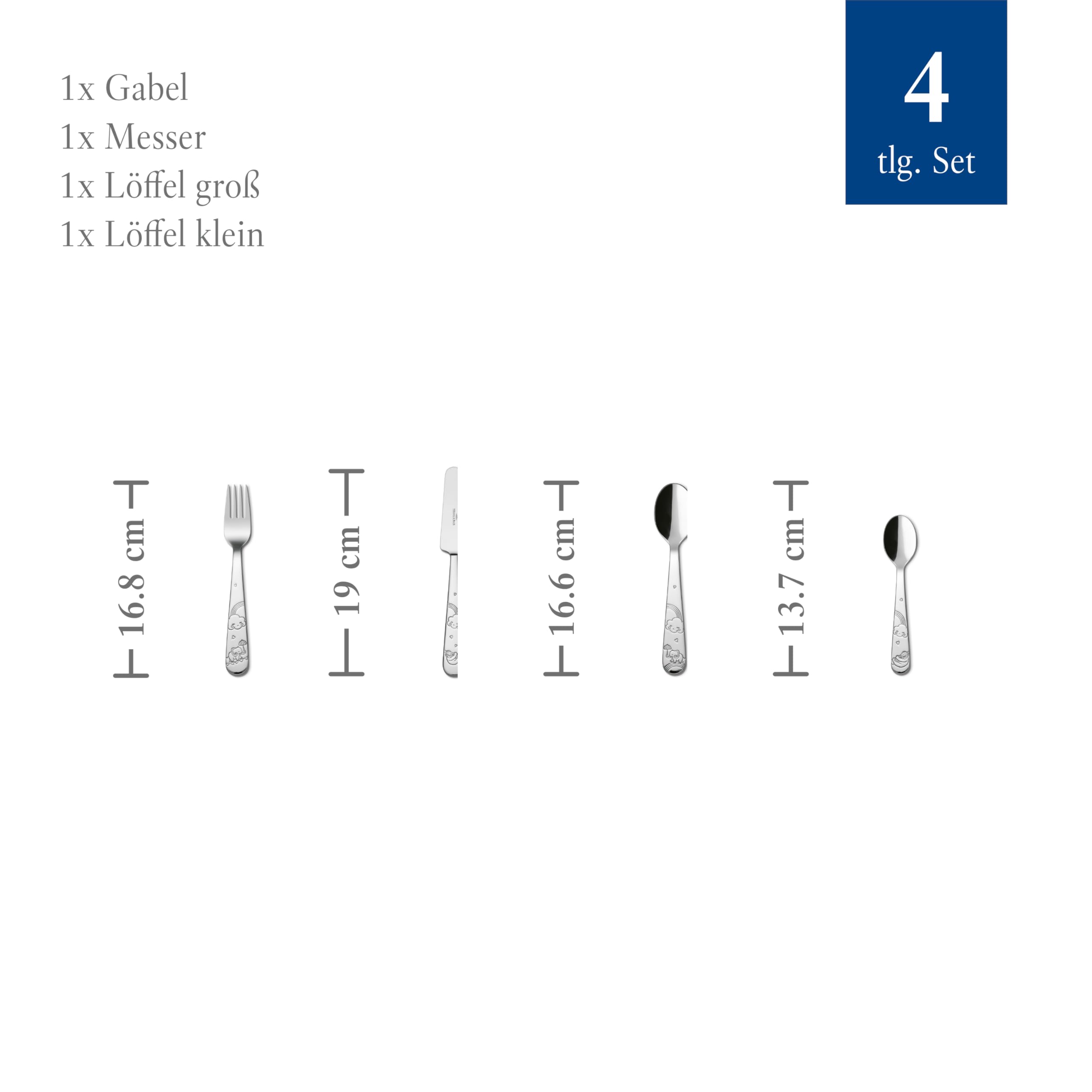 Villeroy & Boch - Walk like an Elephant Set di Stoviglie per Bambini 7 Pezzi Blu, Lavabile in Lavastoviglie, Adatto per Microonde, Stoviglie, Piatti, Tazzine, Ciotola, Servizio, Porcellana Premium