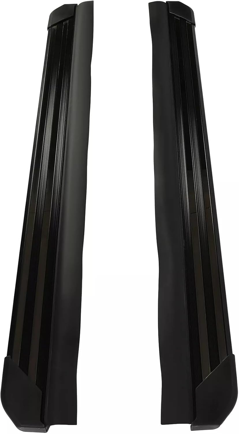 Side Steps Running Boards Nerf Bar Compatible with 2009 2010 2011 2012 2013 2014 2015 Honda Pilot Aluminum Alloy 2Pcs Black + Silver