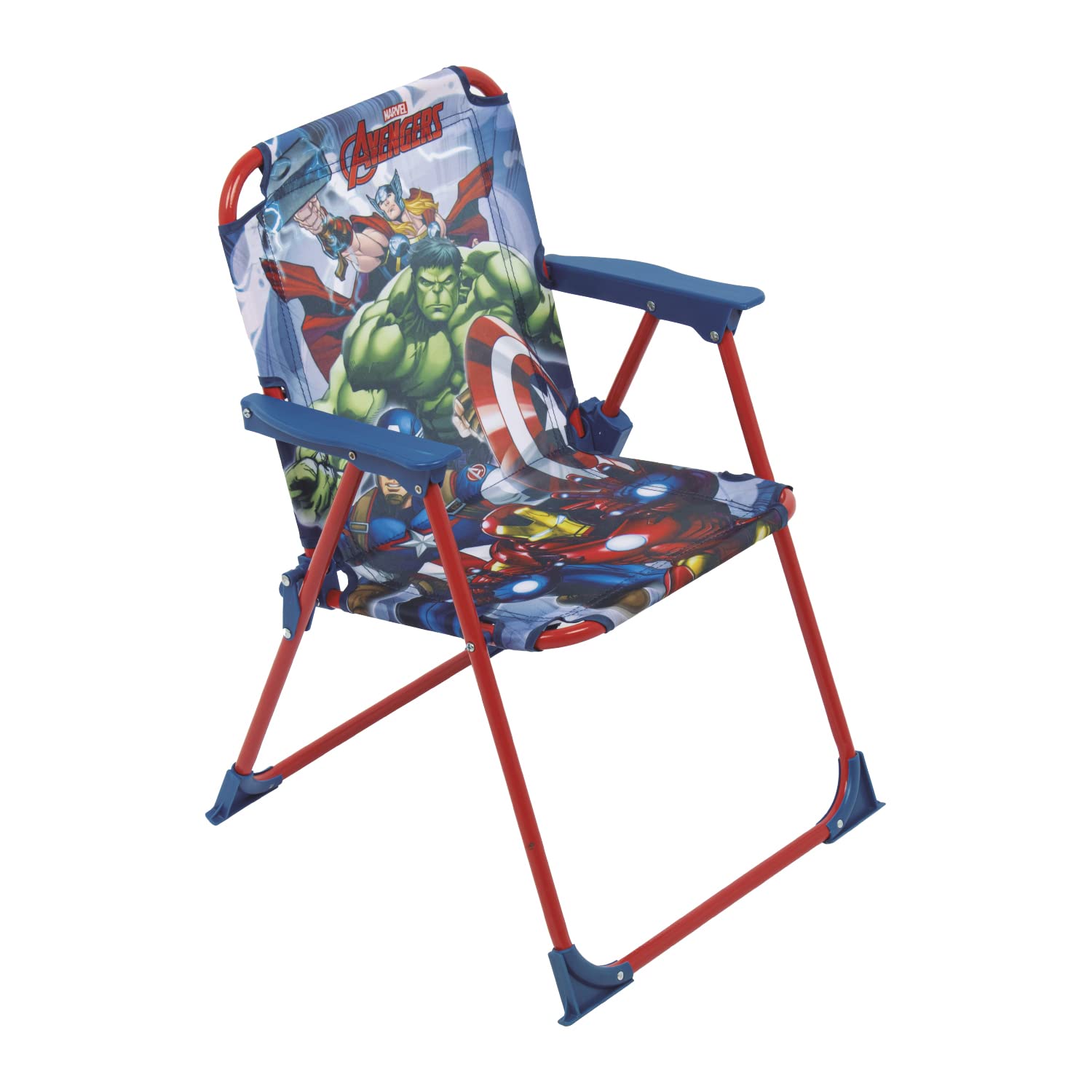 Avengers Chaise Pliante pour Enfant en Métal Dimensions: 38x32x53cm, Tissu, 38 x 32 x 53 cm
