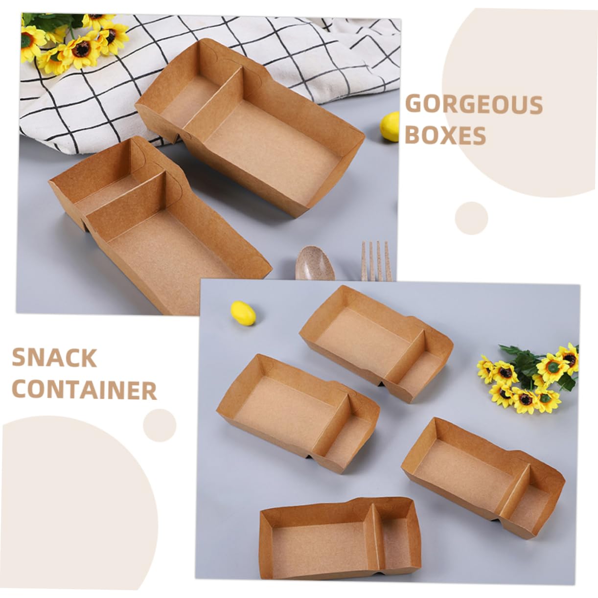 100pezzi Scatole Per Snack Kraft Contenitori Multifunzionali Per Fritte Dolci e Snack Per e Celebrazioni Design e Capiente
