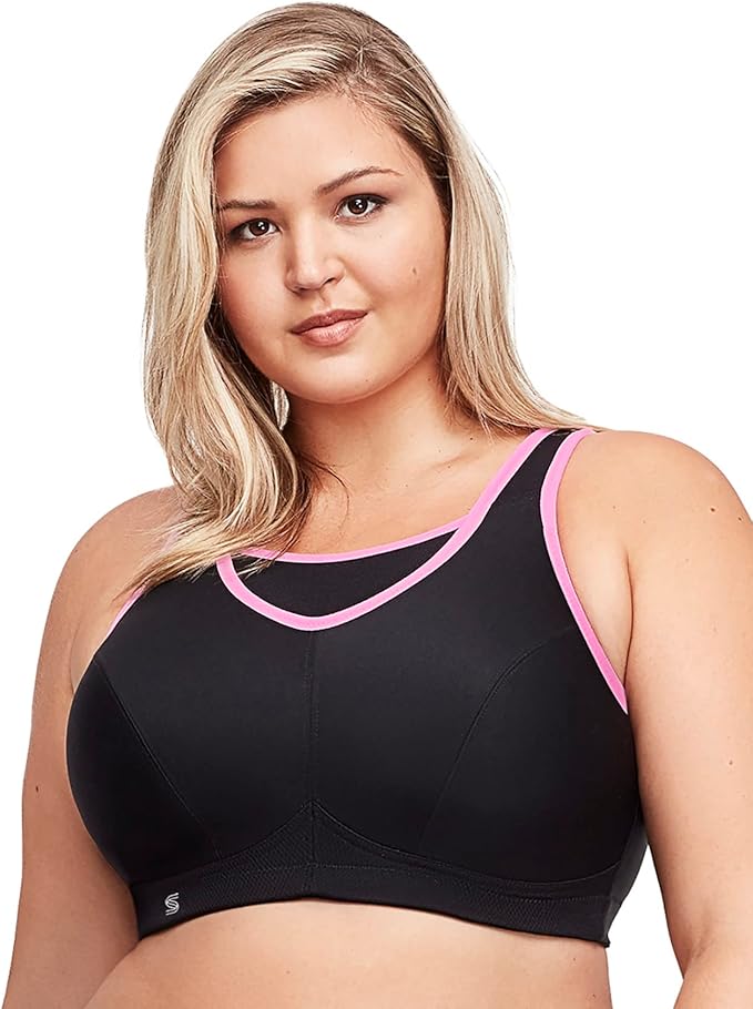 Glamorise women's full-figure no bounce plus-size camisole wirefree back-close bra
