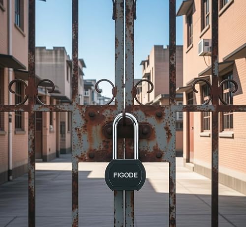 Miniatura 8 de FIGODE Candados Grandes de Acero Resistentes con 4 Llaves Iguales, Candado de Alta Resistencia, 2-34" de Ancho, Grillo de 2.7" de Largo, para