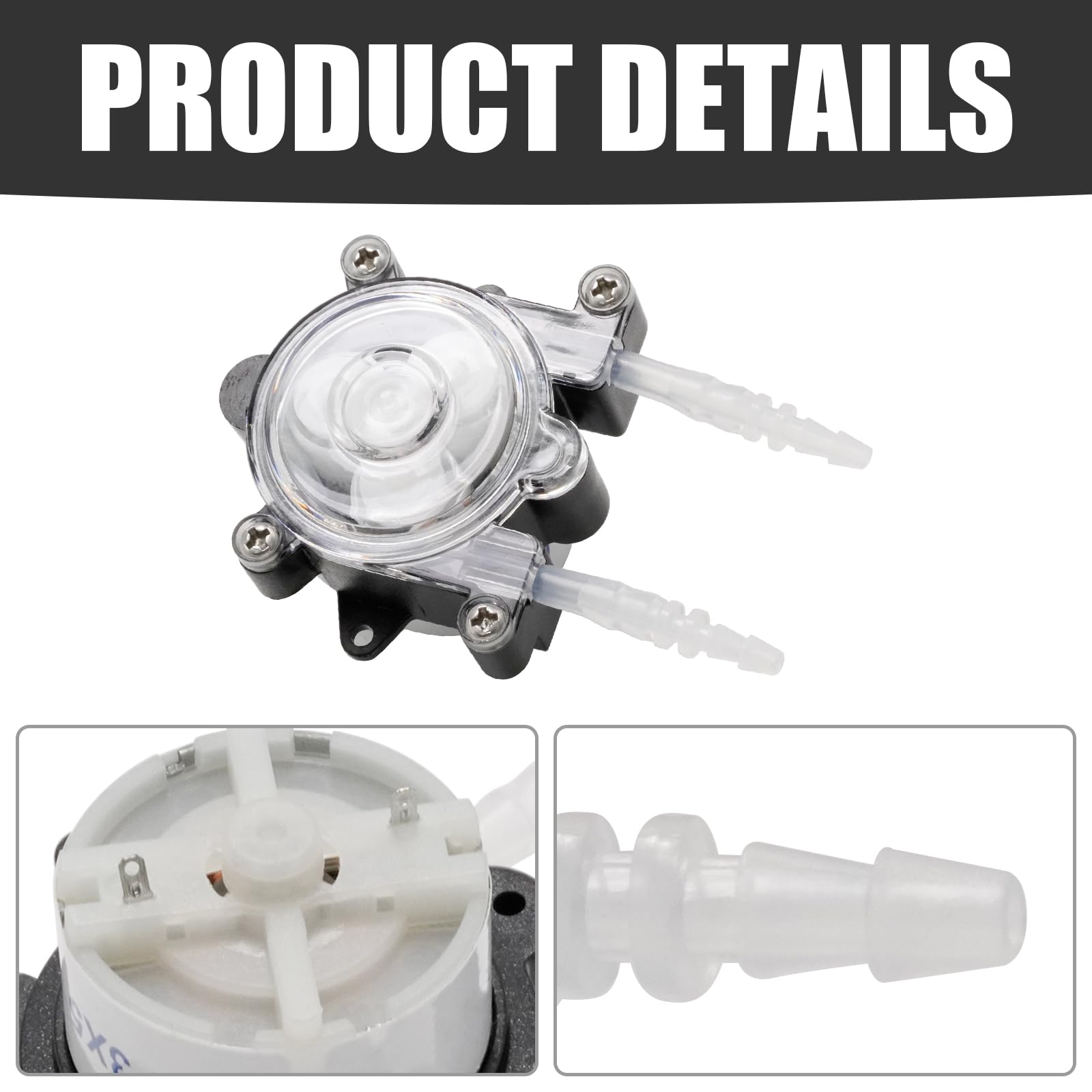 Hoypeyfiy Pompe péristaltique G528 DC 12 V Taille 32 x 23 mm Tuyau 3 x 5 pour expériences en laboratoire Bio-ingénierie etc