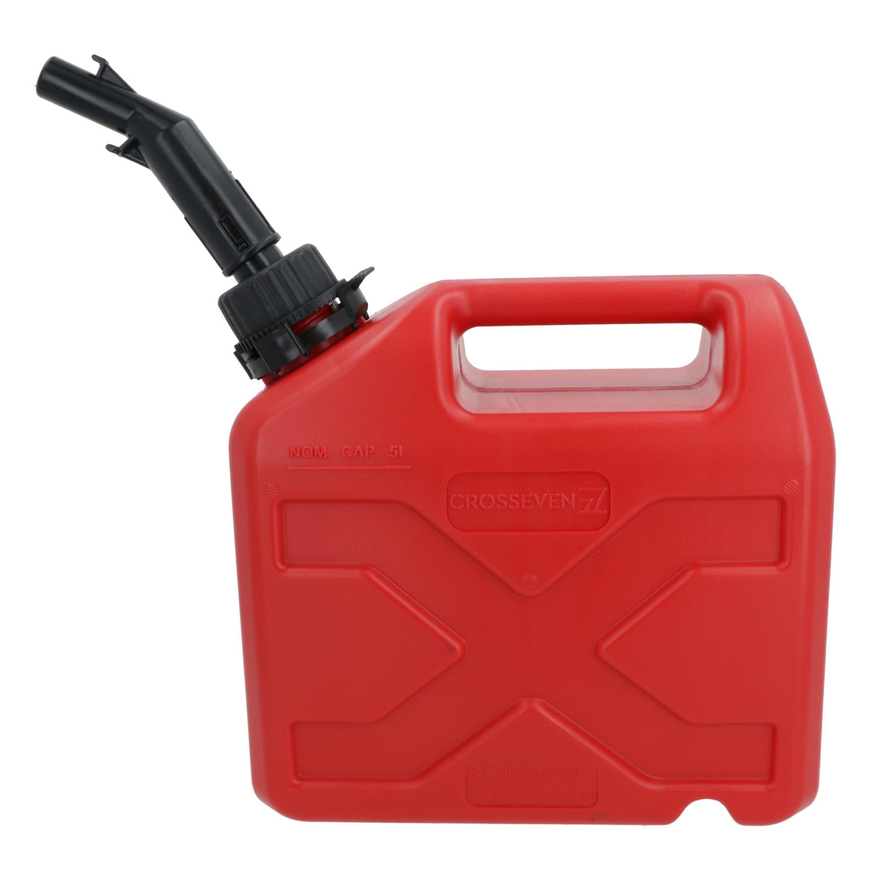 Jerrican en plastique 5 l avec bec verseur automatique pour essence et diesel, fabriqué en Italie