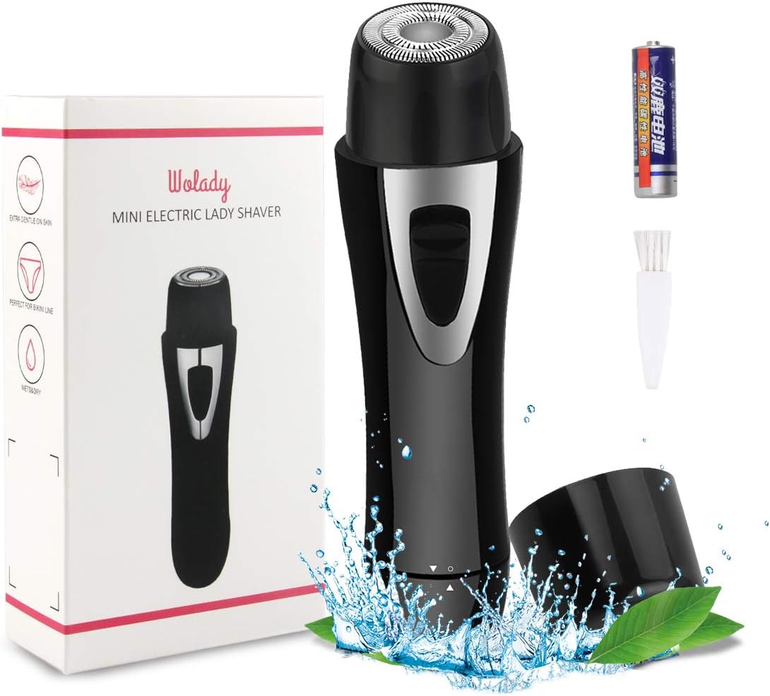 Facial Hair Remover Wolady Facial Hair Removal for Women Electric Painless Women's Hair Remover Portable Hair Trimmer for Face Peach Fuzz Chin Hair Upper Lip Moustaches with Battery (Black)