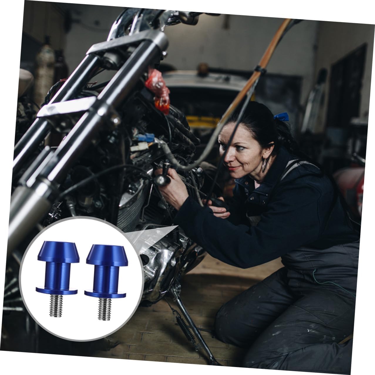 Motorcycle Swing Arm Sliders Spools Cnc 8mm Blue 4pcs Replacement Swingarm Screw Stand for Motorbike Accessories