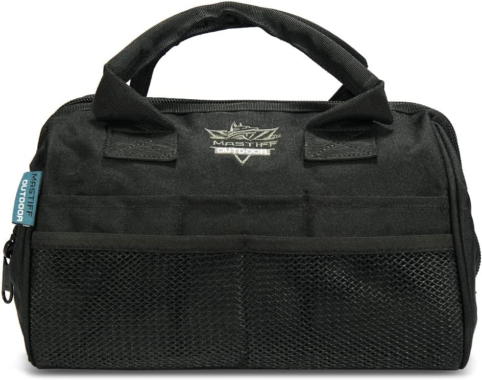 Multi-Tool Bag Wide Mouth Ammo Case Heavy Duty All Purpose Pack Black