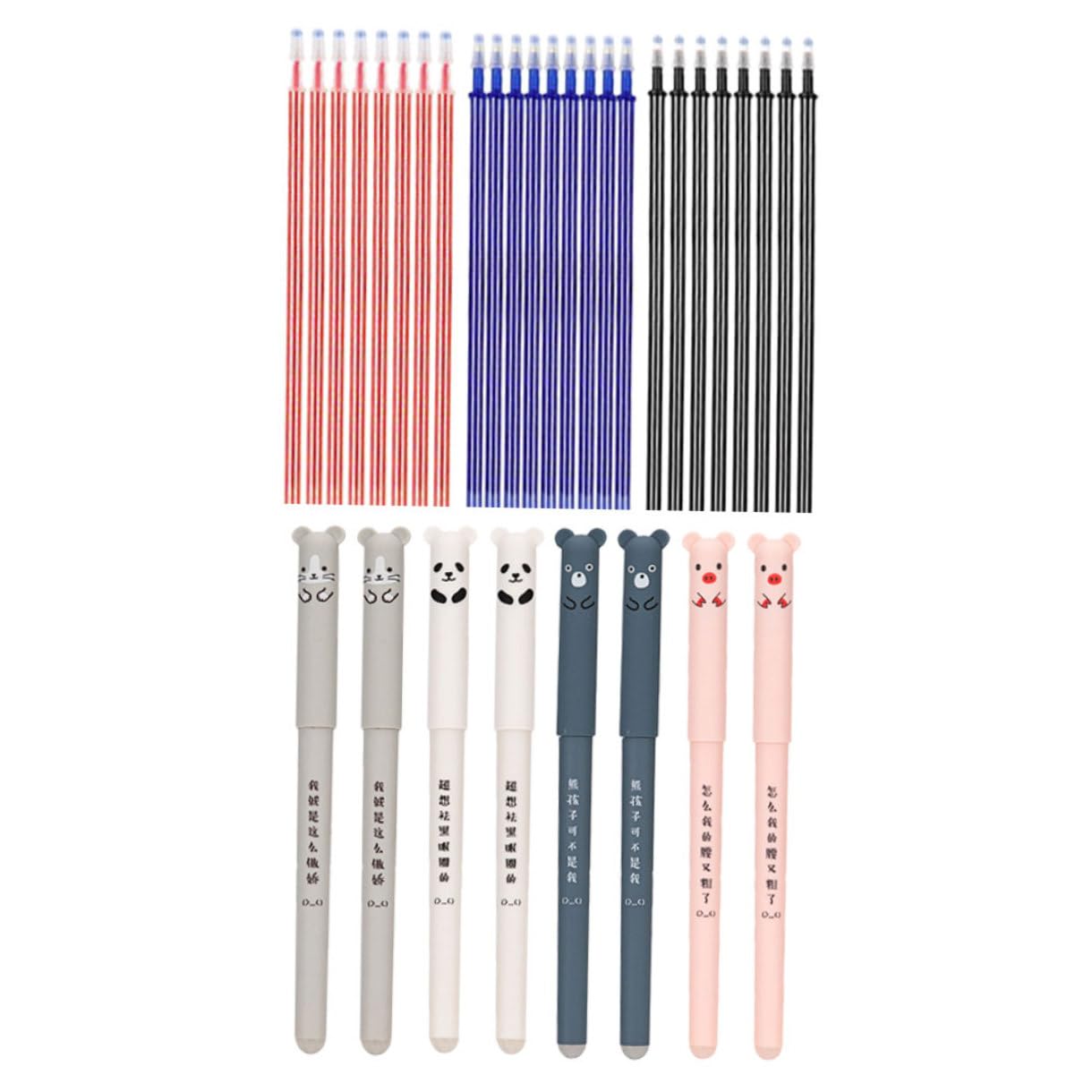MAGICLULU 3sets Penne Cancellabili Per Studenti e Insegnanti Penne Ricariche Di Inchiostro Scrittura e Facile Cancellazione Materiale Leggero e Comodo Da Trasportare