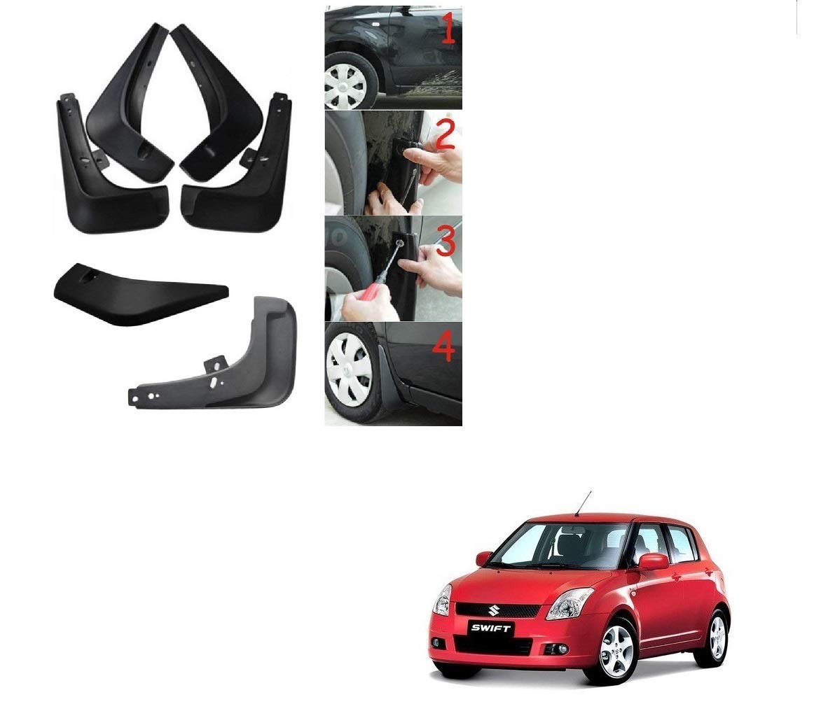 Kozdiko Car O.E Type Mud Guard Flaps for Maruti Suzuki Old Swift