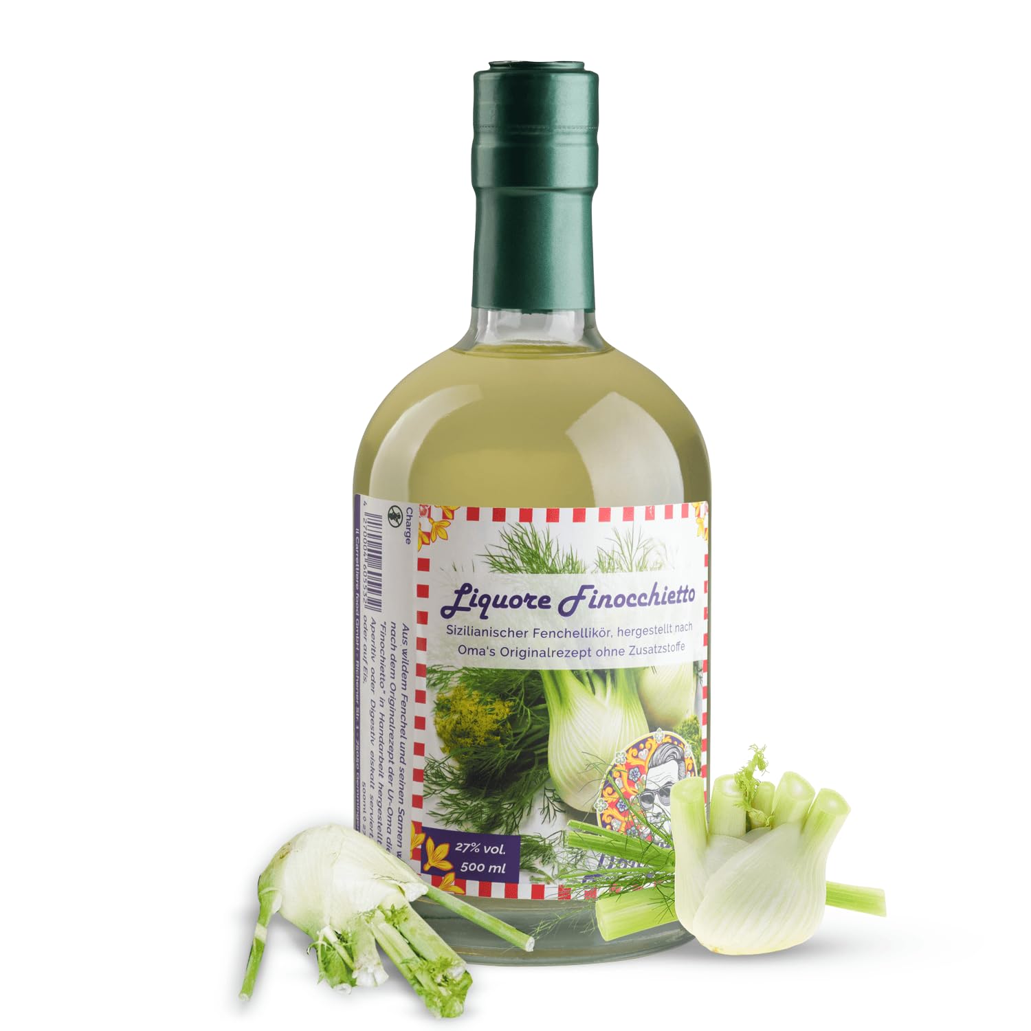 Don Melo Liquore Finocchietto – 500ml Fenchellikör 27% vol. - nach Originalrezept, vegan & ohne künstliche Zusatzstoffe - aromatischer Likör, ideal als Aperitiv oder Digestiv