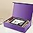 PACKHOME Extra Large Gift Box 17.5x11.3x4.3 Inches, Sturdy Shirt Box with Magnetic Lid for Clothes and Large Gifts (Glossy Purple)