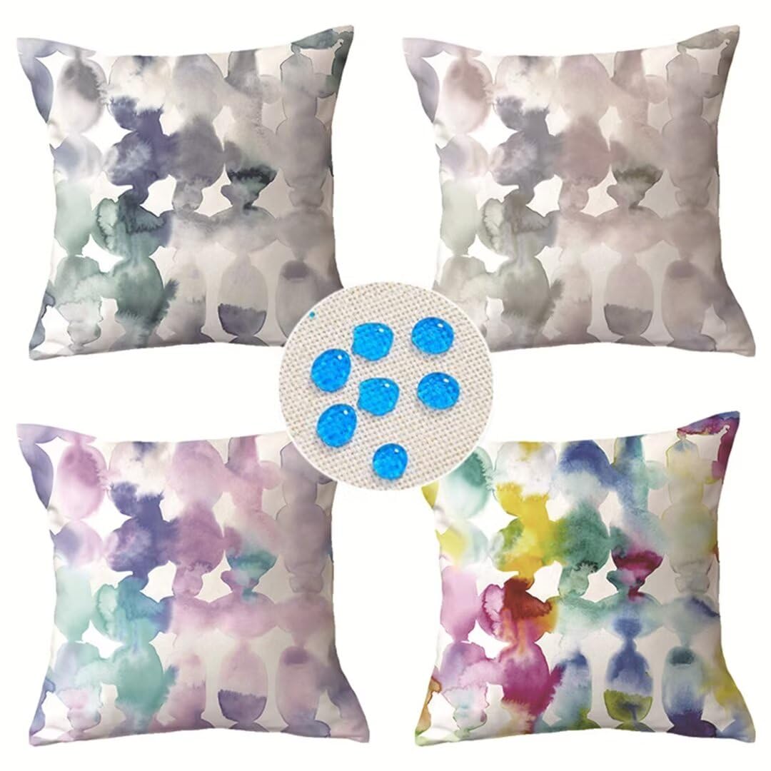 Cuscino per Divano 80x80cm/31x31in Fodere per Cuscini Impermeabili Colore astratto Fodera per Cuscino Decorativo Copricuscini in Lino per Divano Casa Esterni Interni Fodere Cuscino Esterno ZC-175