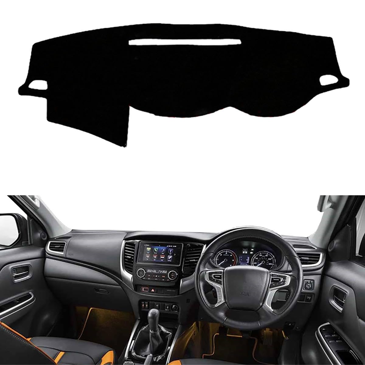 HATHWAY Fit For Mitsubishi L200 2015-2019,Car Dashboard Cover,Non-Slip Dashboard Cover Mat,Dash Board Cover,Car Interior Decoration