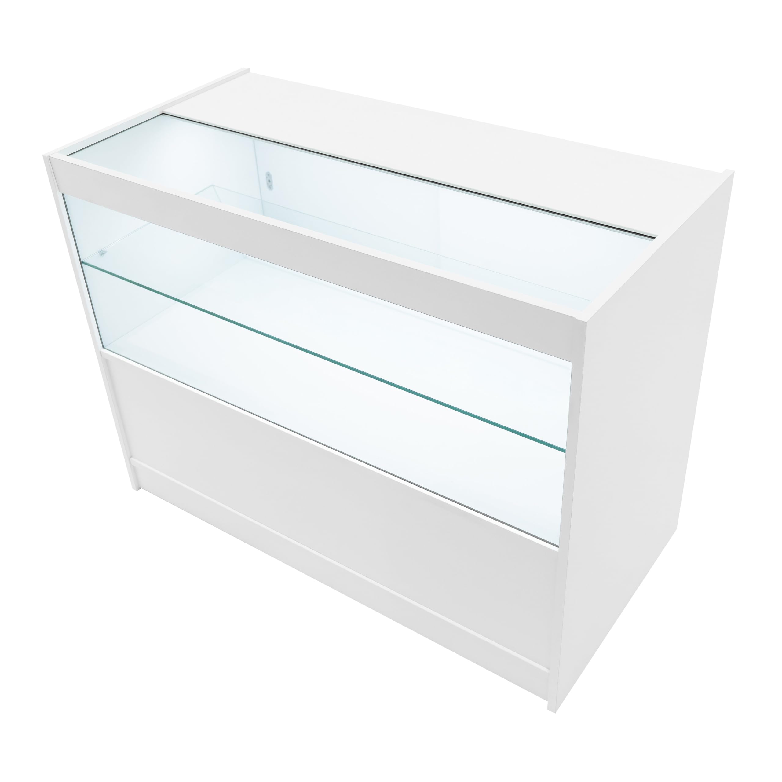 White LED Retail Shop Counter C1200 - Monstershop - Modern Display Cabinet with Storage