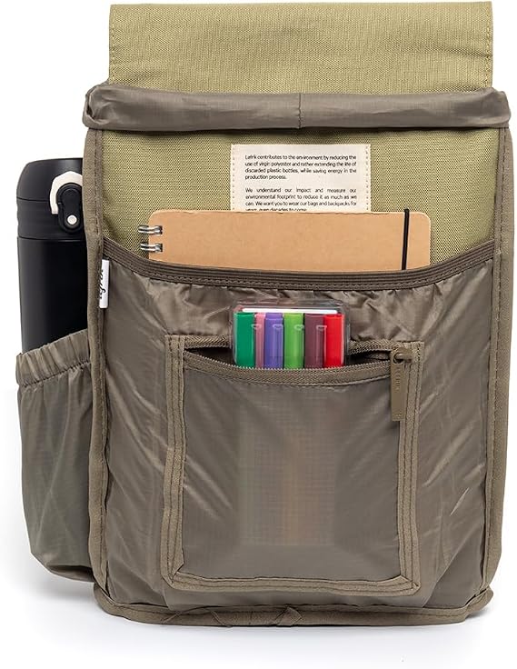 Lefrik - Scout Mini Backpack - Perfect for everyday life - 100% Recycled Fabric - 30x22x13cm- 340g (Cedar), Cedar, S