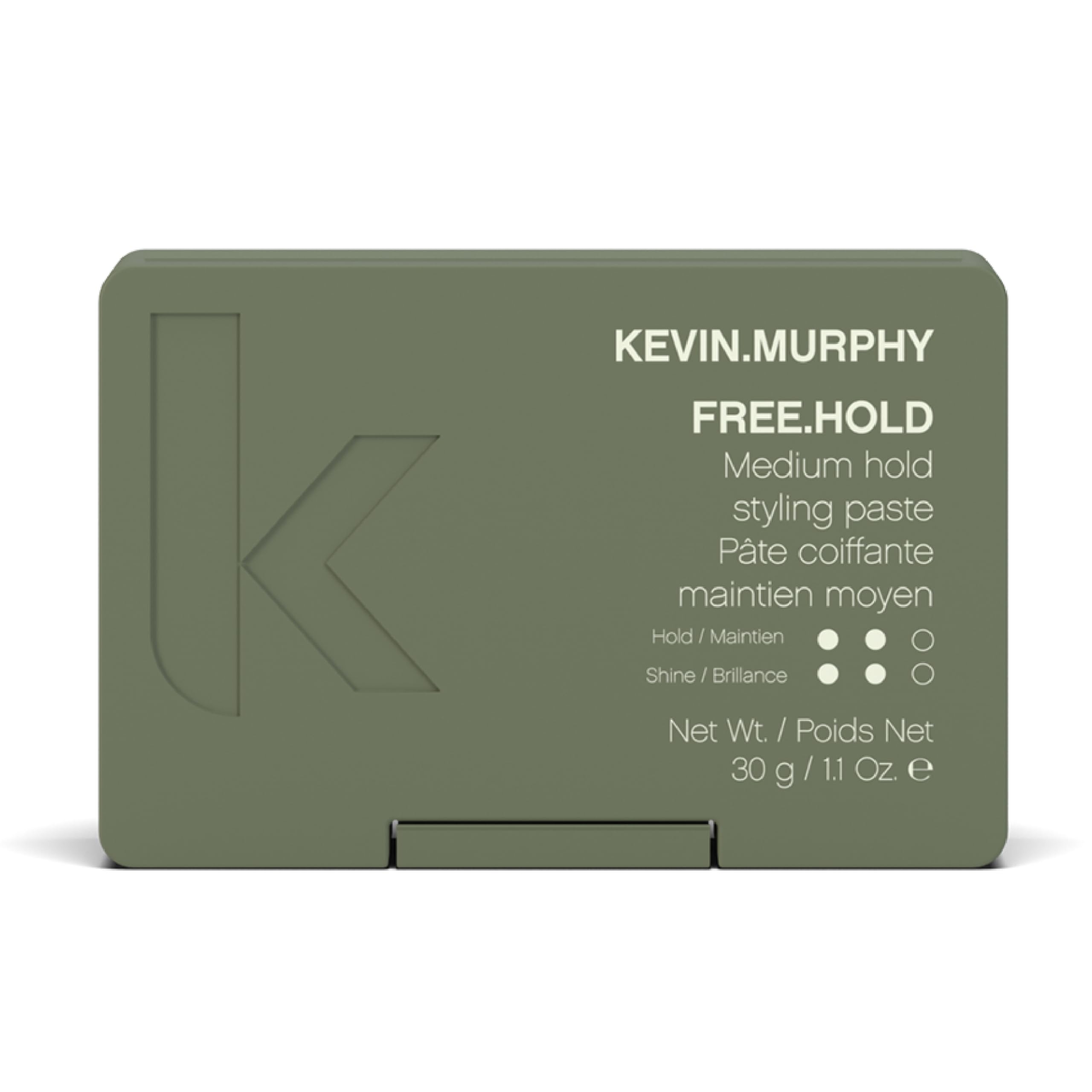 Kevin.Murphy Free.Hold - Gel Coiffant - Pâte de Coiffage - Pour Tous Types de Cheveux - Tenue Moyenne - Prévention de la Casse des Cheveux - Sans Parabènes - 30 g / 1.1 oz