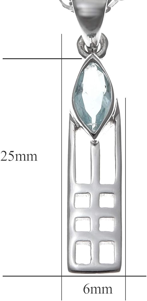 Alexander Castle Collana Argento Con Topazio Blu - Design Charles Rennie Mackintosh - 4
