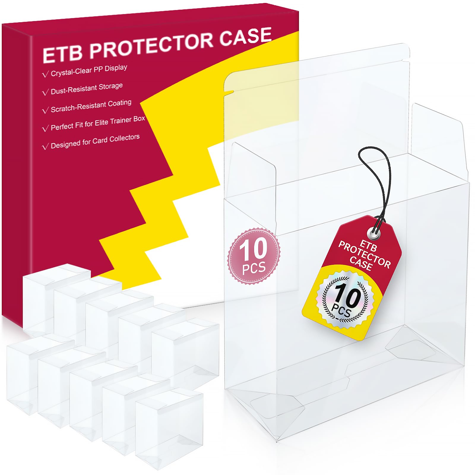 Photo 1 of ?10 Pcs? PKMN ETB-Protector Case, Elite Trainer Box Protector, ETB-Box Plastic Display Case-Compatible with Elite Trainer Boxes, Scratch-Resistant Material