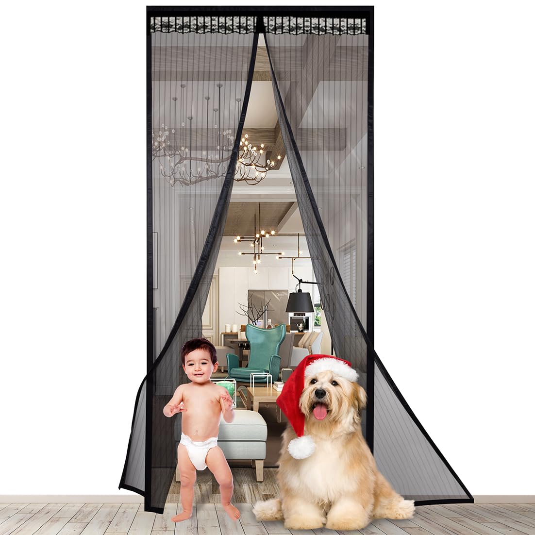 Zanzariera Magnetica Per Porte - 80x200 Cm, Autochiudente, Anti-insetti Per Casa E Balcone - Foto 9