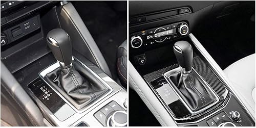 Miniatura 4 de Adhesivo decorativo de fibra de carbono para consola central, marco de palanca de cambios para el interior del automóvil, accesorios adhesivos Negro