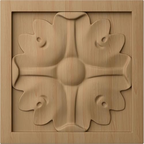 Vista 21 de Ekena Millwork ROS03X03X00EDRW Rosetas pequeñas cuadradas de Edimburgo, marrón