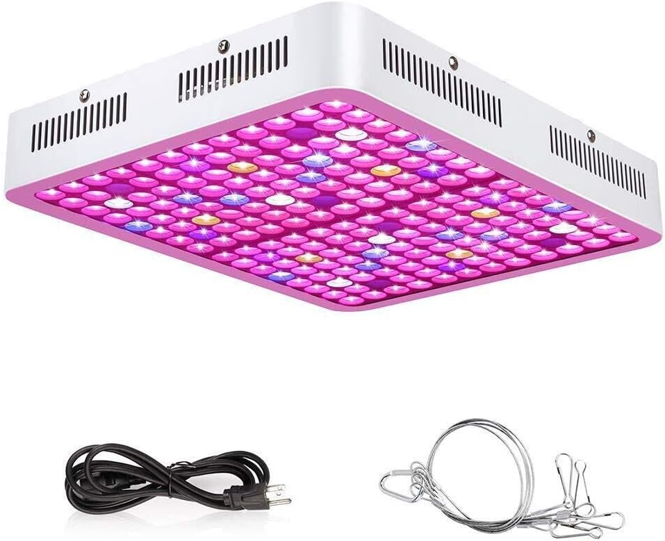 Roleadro LED Grow Light, 1500W Grow Light for Indoor Plants Galaxyhydro Series Plant Light with Daisy Chain Function Red/Blue/IR LEDs for Greenhouse Hydroponic Vegetable Succulent Flowering