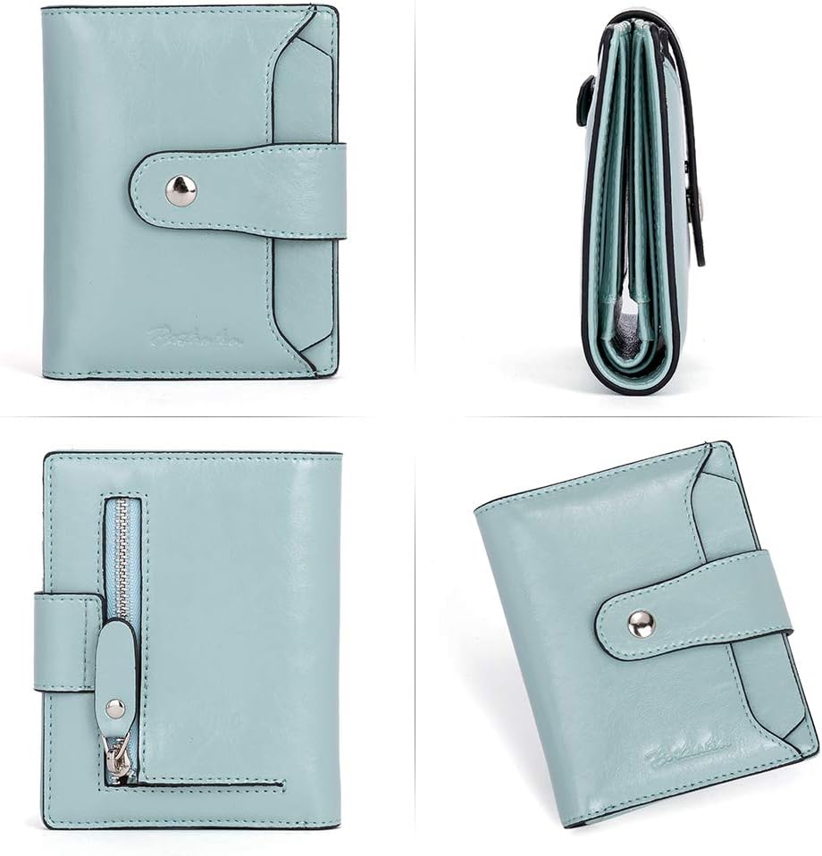 BOSTANTEN Women Leather Wallet RFID Blocking Small Bifold Zipper Pocket Wallet Card Case Purse with ID Window - Image 3