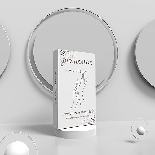 Diduikalor 24 uñas postizas medianas para el día de San Valentín, uñas de gel con forma de corazón negro y blanco para mujeres y niñas