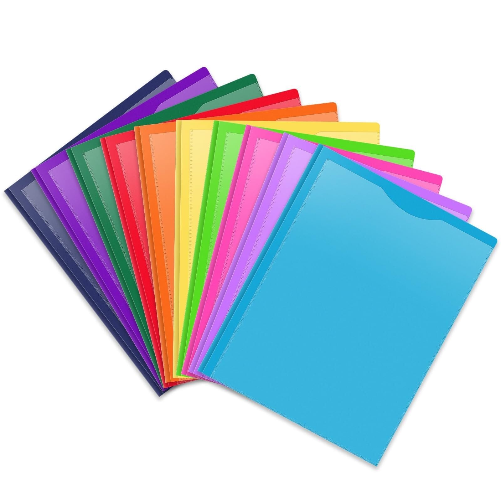 Cartella portadocumenti colorata da 9 pezzi con tasca for carta formato lettera, cartelle portadocumenti portatili, for casa, università, scuola, forniture for ufficio portadocumenti