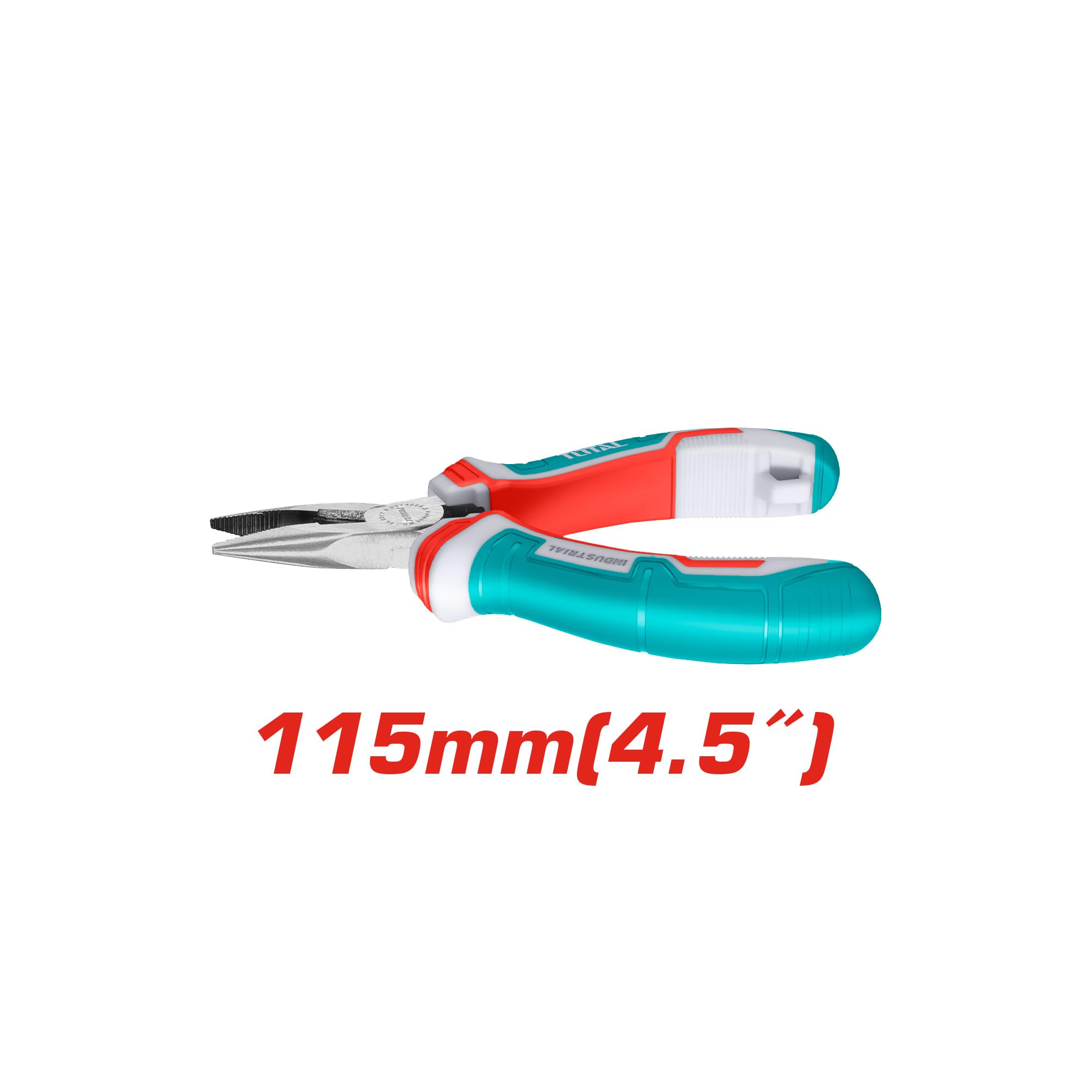 Total Tools - Mini pinces plates | 115 mm | Compact et polyvalent | Idéal pour plier le fil | Précision maximale | Fabriqué en chrome vanadium | Manche bi-matière