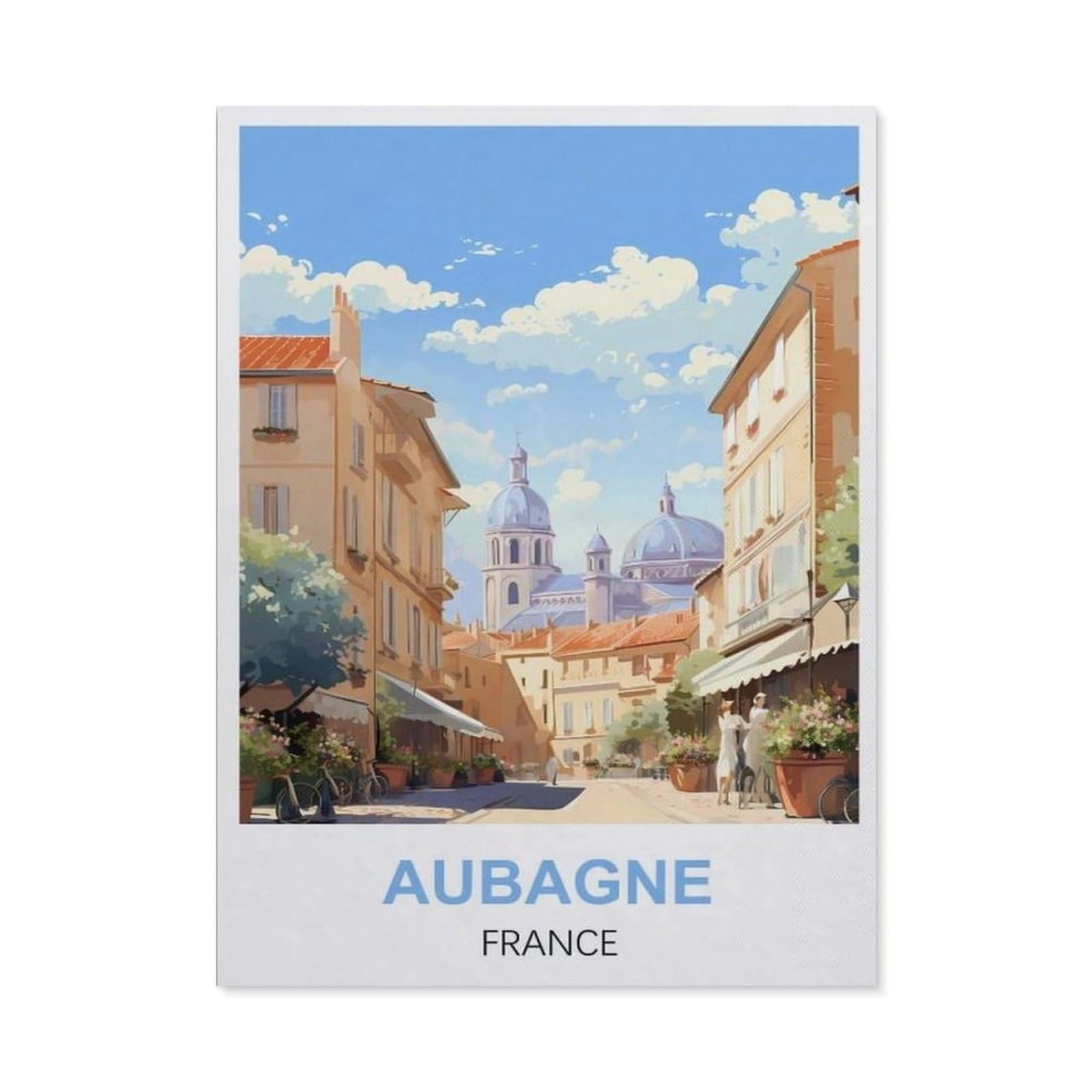 Vintage Art Metal Signs Funny Sign，Aubagne France(30x40cm）