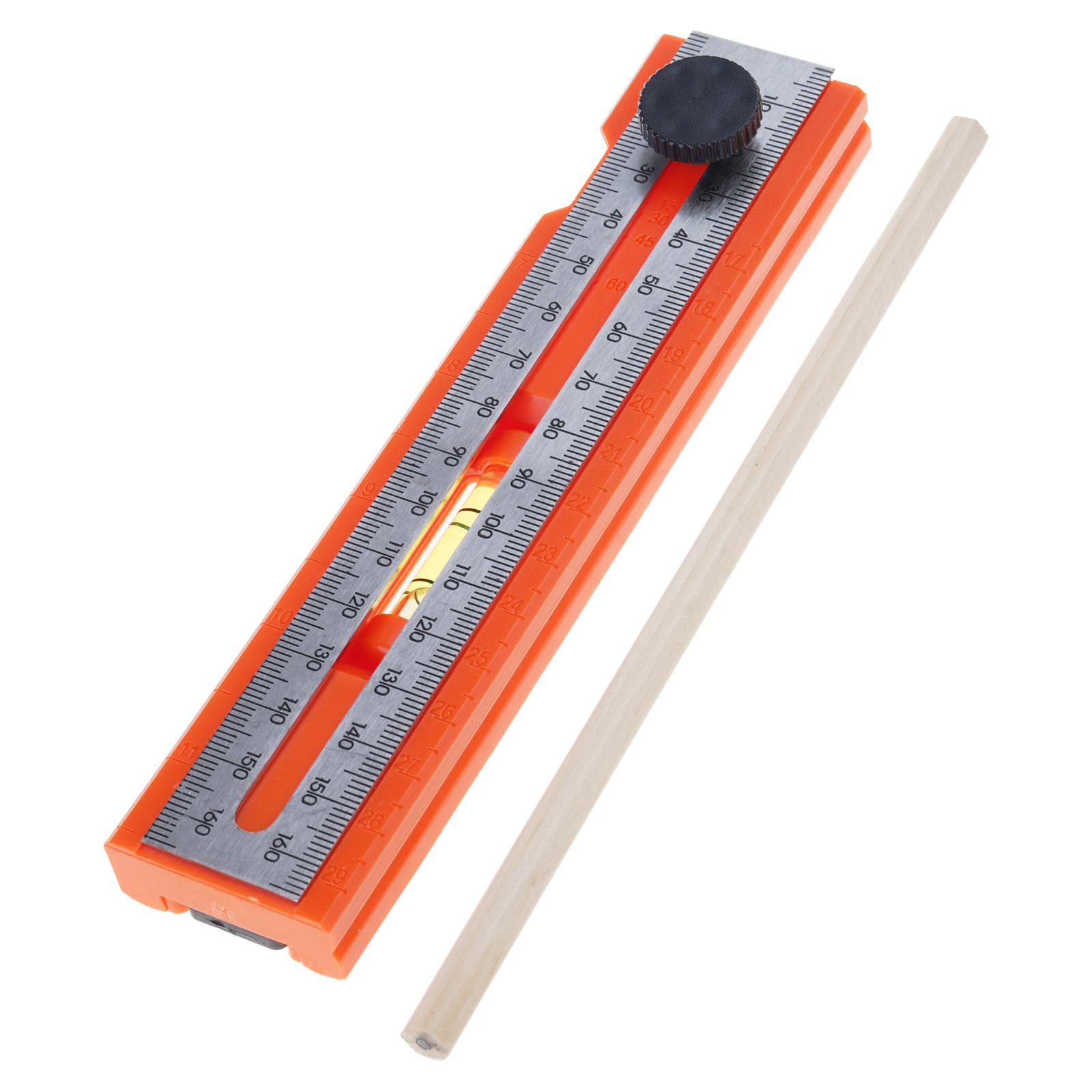Woodworking Marking Ruler Multifunctional Horizontal Bubble Positioning Tool Adjustable with Measuring Ruler Woodworker Horizontal Base