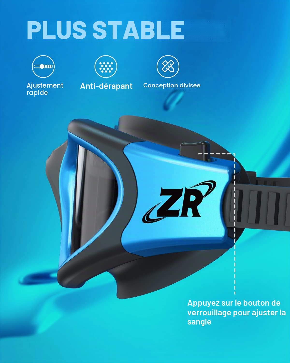 ZIONOR G1 Polarisées Mirror Lunettes de Natation pour Unisex Adulte Homme Femme, Anti Buée, 100% Anti UV Lunettes de Plongée