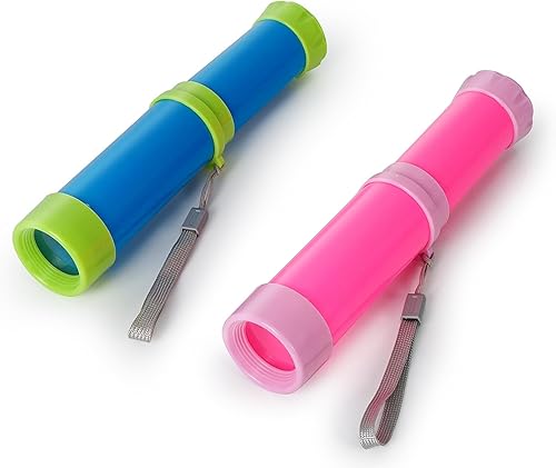 Luwint Telescopio de bolsillo de juguete para niños, paquete de 2 telescopios piratas portátiles, juguetes monoculares de ciencia retráctil, juguete