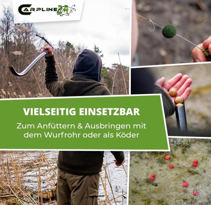 Futterboilies GLM Muschel - 10 kg - 20 mm - Karpfenköder zum Angeln, Futterboilies zum Anfüttern von Karpfen, Carp Baits, Angelfutter mit Lockstoff
