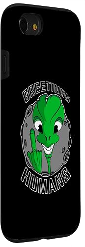 Vista 33 de iPhone 13 Pro Alien Space Meme Greetings Humans Funny Alien Space Case